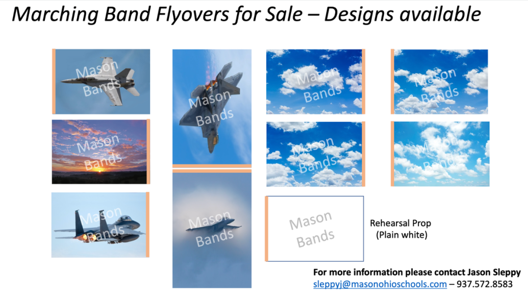 Marching Band designs Flyovers for Sale banner